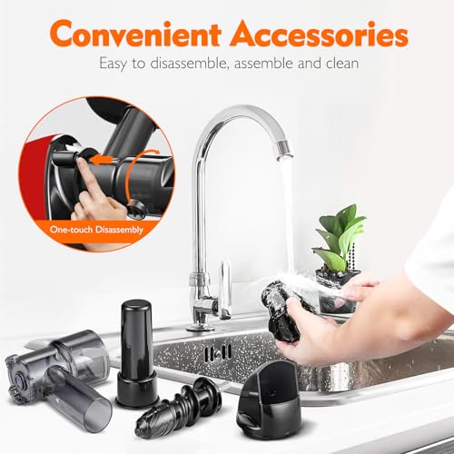AMZCHEF Cold Press Juicer Machines, Slow Masticating Juicers for Whole Fruits and Vegetables, High Juice Yield, with 2 Cups and Recipe, Bright Red - Image 6