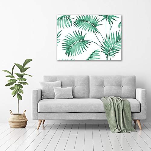 Tableau verre acrylique feuilles tropicales Tulup déco murale salon - 4