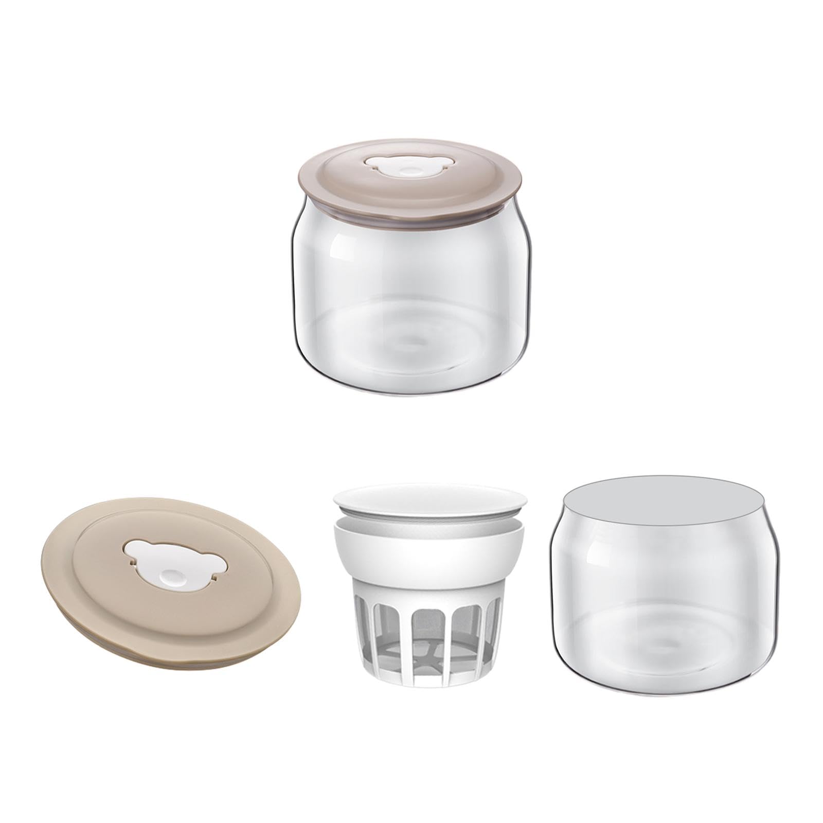 SECRET DESIRE Yogurt Maker Household Glass Soy Milk Tea Jar for Small Dessert Jelly Yogurt Bottle with Lid-image-19