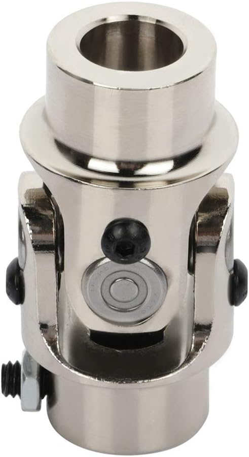 SCITOO 3/4 Round x 3/4" DD U-Joint Steering Single Universal Joint Coupling Chrome 83mm