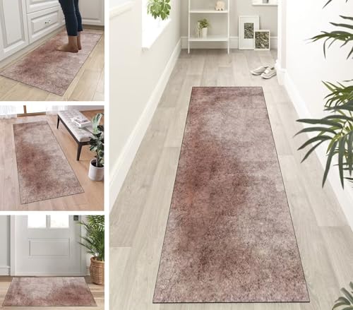 Tapis de couloir antidérapant en polyester lavable et robuste