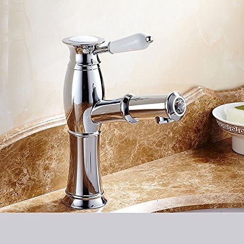 Mitigeur de lavabo à levier unique chromé laiton robinet de vasque salle de bain