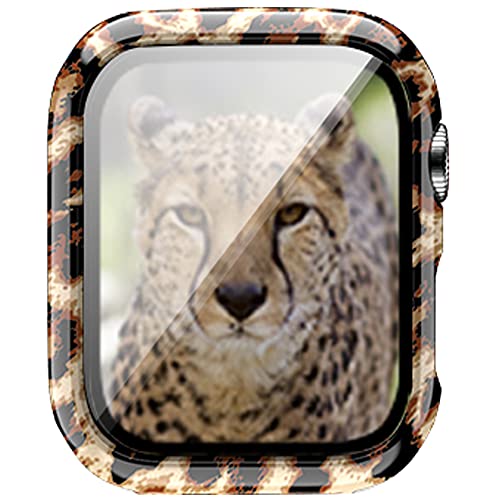 Coque Apple Watch 7 45mm en polycarbonate rigide et finition léopard