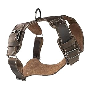 Dog Harness Handmade from Full Grain Leather - Easy and Comfortable Walking, Adjustable, Safe for your Pet, Prevents Escapes, Heavy Duty Metal - Medium to Large Dog Breeds - Bourbon Brown Dog Harness Handmade from Full Grain Leather – Easy and Comfortable Walking, Adjustable, Safe for your Pet, Prevents Escapes, Heavy Duty Metal – Medium to Large Dog Breeds – Bourbon Brown