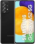 Samsung Galaxy A52 all carriers, 128GB, 5G Smartphone Dual SIM Android Mobile Phone Awesome Black (UK Version) (Renewed)