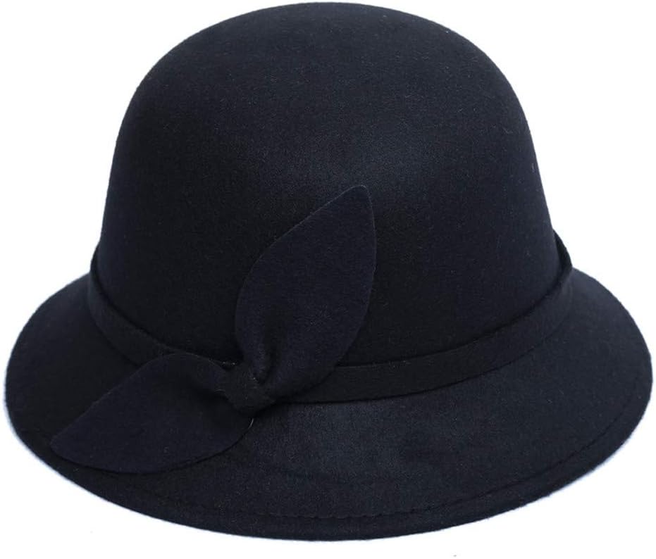Bowler Hats for Women Bowknot Wide Brim Fedora Church Hat Vintage Elegant Hats for Wedding Party Festival