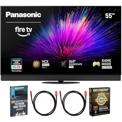 Panasonic TV-55Z95BP Z95BP Series 55 inch LED 4K Ultra HD Smart Fire TV Bundle with 2X 6FT Universal 4K HDMI Cable, Theater Essentials and CPS Exclusive 26 Month Protection Pack BEACH-CPS-26M3000ATV
