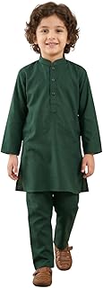 AJ DEZINES Boys Cotton Full Sleeve Solid Printed Kurta Pajama Set for Kids - Ethnic wear | Special Occasion & Traditional Price In India
