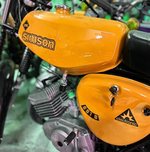 Transparente Simson S51B Aufkleber IFA Electronic Tank Seitendeckel Hell Premium