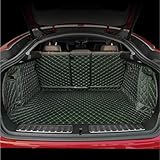 Custom Fit Cargo Liner & Backrest Mat for Kia PEGAS 2017-2019, All-Weather Protection PU Leather Trunk Mat, Waterproof Full Coverage Trunk Liner, Car Interior Accessories
