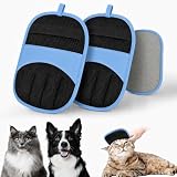 Magic Brush Glove Pet Hair, Anti Hair Glove, Static Removal Gloves for Couch, Furniture, Carpet, Car Seat (2PCS Blue)
