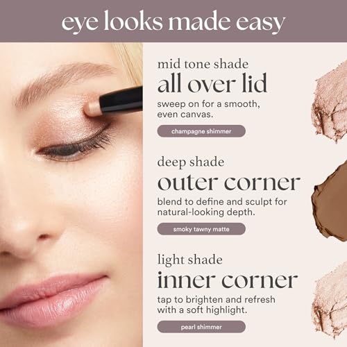 Julep Eyeshadow 101 Cream-to-Powder Waterproof Eyeshadow Stick – Champagne Shimmer – Long-Lasting, Buildable, Crease-Proof, Cruelty Free, Shimmer Finish with Built-In Smudger - View 7