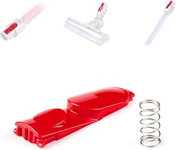 Wand Tool/Cleaner Head Clip Latch Tab Button Replacement for Dyson V7 V8 V10 V11 V15 Vacuum Cleaner Electric Drive Parts, Extension Wand Tube/Illumination Tool/Cleaner Head Switch Button with Spring