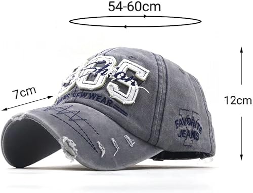 Gorra de béisbol lavada para hombres y mujeres, ajustable, desgastada, de mezclilla, sombrero de papá, sombrero de camionero