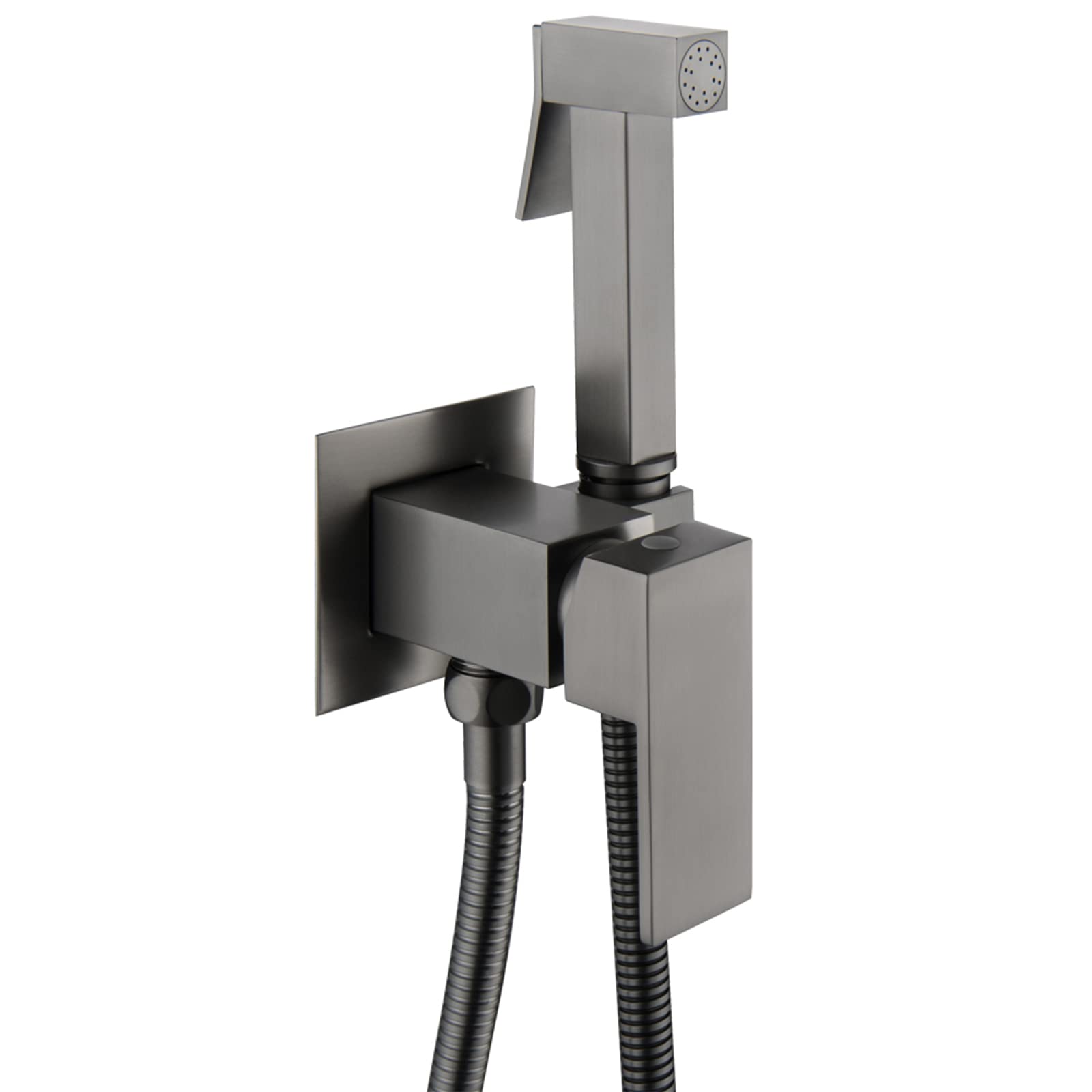Hand-Bidet-Sprüher, Pistole, grau, Baby-Stoffwindel-Sprühset, Wandmontage, Messing, tragbarer Toiletten-Sprüher zum Baden von Haustieren, Damenhygiene