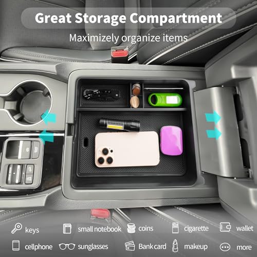 Image of CDEFG 2023 2024 2025 Pilot Center Console Organizer Tray for 2023-2025 Honda Pilot Touring Sport EX-L Elite TrailSport LX Middle Console Storage Box 2024-2026 Ridgeline / 2024-2026 Passport (Type B)