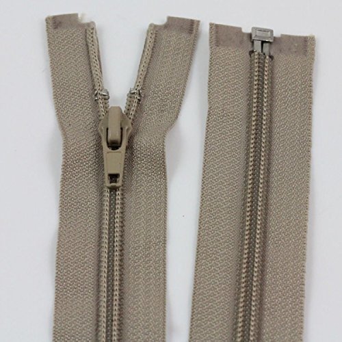 12" - 28" Open Ended NO:5 Nylon ZIPS *9 Sizes & 17 Colours* Zippers Sewing Craft TAN NZ5308 14 INCH