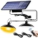 Produktbild Solar Hängelampe, Jior Trennbar Solar Hängeleuchte, Fernbedienung Pendelleuchte mit 180 ° Verstellbarem Solarpanel, mit 3M Kabel, IP65 Wasserdicht Tragbare Solarleuchte, Für Garten, Garage, Balkon,