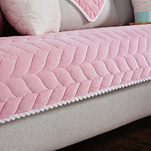 Sofa Slipcover Corner 3/2/1/4 Seater Sofa Cover L Shape Couch Cover Velvet Thick Sofa Protector Anti-slip Reversible Quilted Corner Slipcovers Washable for Sectional Couch ( Color : #1 , Size : 70x70c