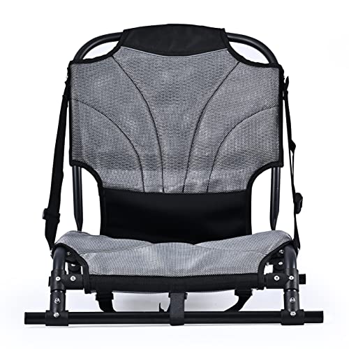 Asiento para Kayak con Apoyo para Respaldo, Asiento Plegable de Aleación de Aluminio, Tela de Malla Textil Transpirable, Asiento Universal Ajustable para Tabla de Paddle, Kayaks Inflables, SUP, Canoa miniatura 6