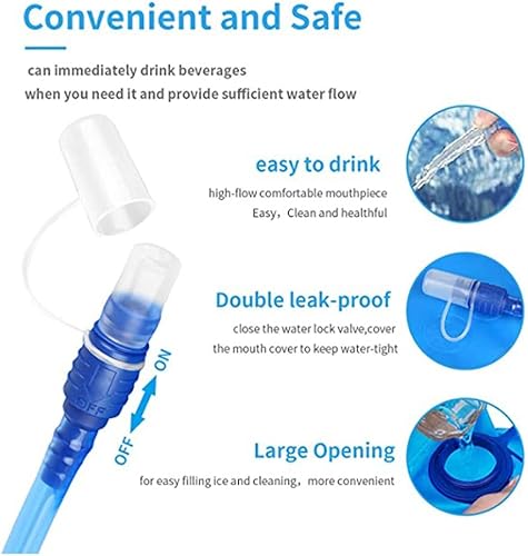 Vista 11 de Croogo Paquetes de hidratación,Mochila de hidratación con vejiga de hidratación de 2 litros,Mochila de bicicleta Bolsa impermeable transpirable