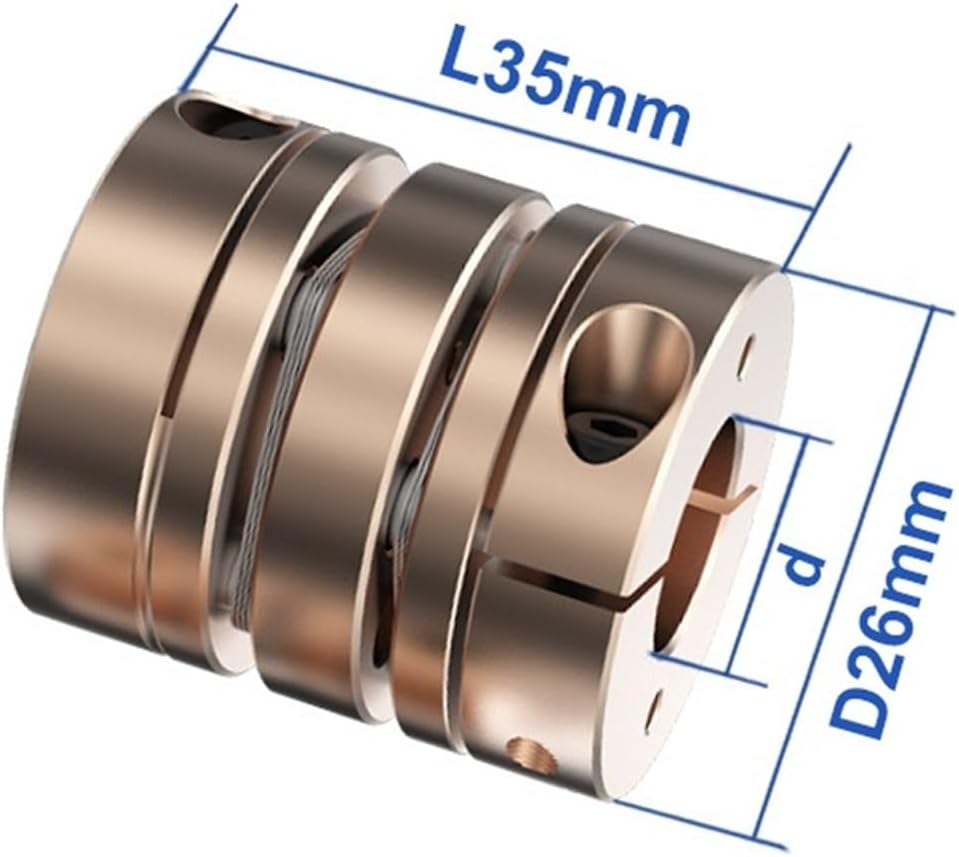 Double Shaft Disc Coupler D26L35 4-14mm High Precision Aluminum Flexible Coupling(4X9)