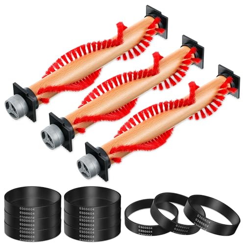 Image of Landhoow XL Vacuum Brush Roller replacement parts with Vacuum Belt Compatible with Oreck XL Parts, Cleaner Belt compatible with 0300604, Upright Replacement Part for House and Office Clean(3 Pack)