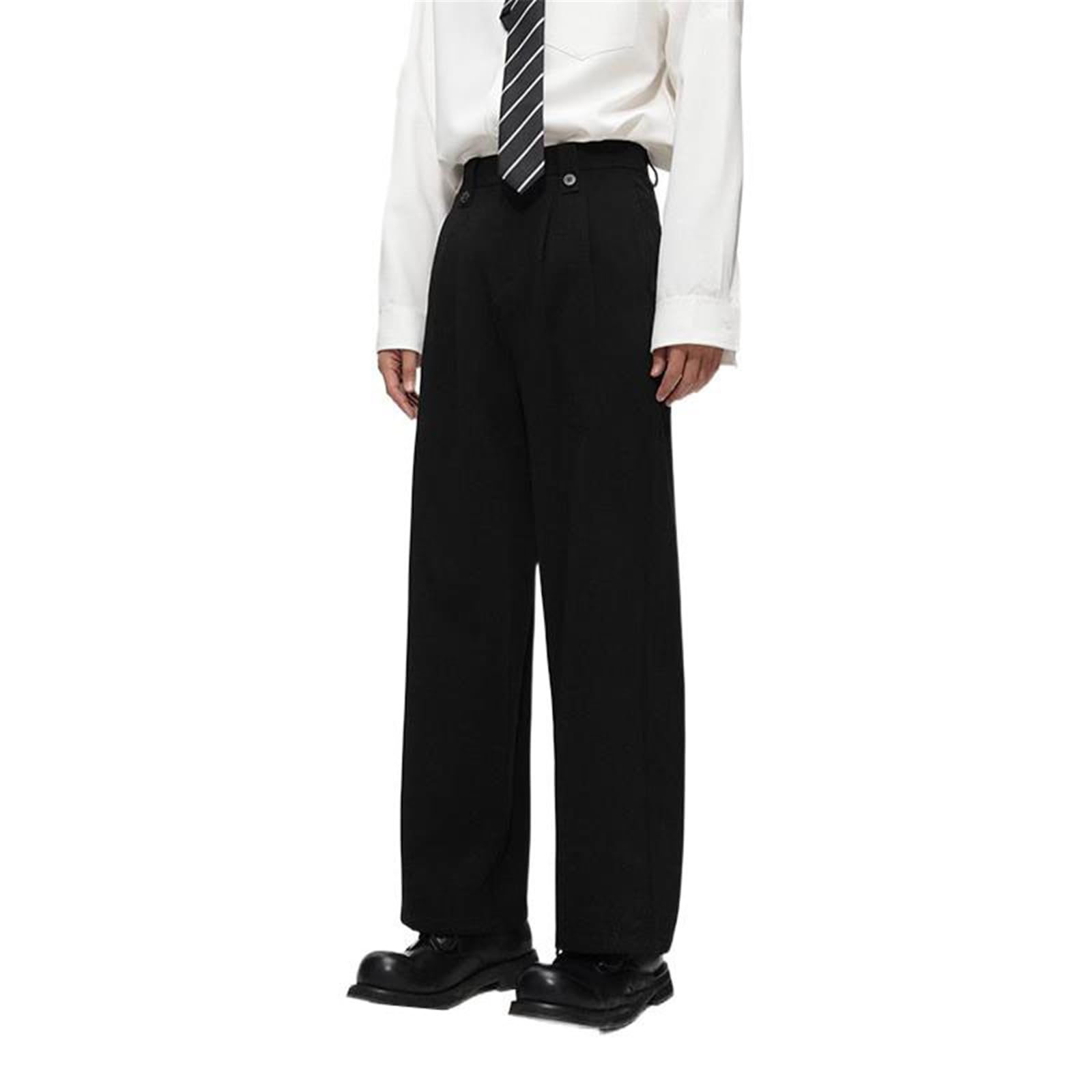Mens Suit Pants Summer Straight Leg Loose Young Professionals Business Casual Trousers for Men