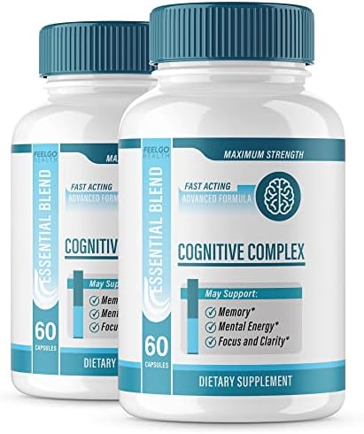 2 Pack - Cognitive Complex- Cognitive Support Pills, Cognitive Complex Essential Blend Adults, (120 Capsules for 2 Month Supply)