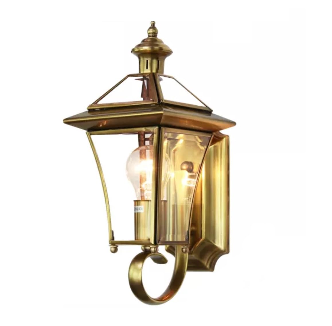 CVdrtyED Outdoor Wall Lights Copper Outdoor Wall Sconce Glass Lantern E27 Luxury Lamp Waterproof Garden Light Terrace Patio Porch Durable Porch