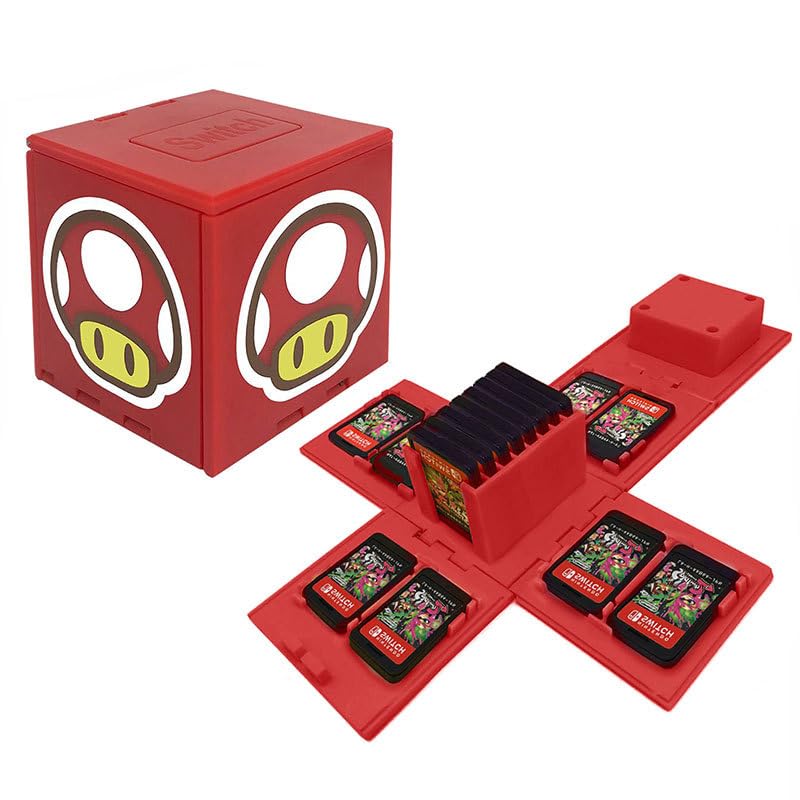 [Porta carte da gioco di grande capacità] - Il porta carte quadrato è dotato di 16 slot per carte, che possono contenere fino a 16 carte da gioco Switch in modo ordinato per soddisfare le tue esigenze di collezione e trasporto