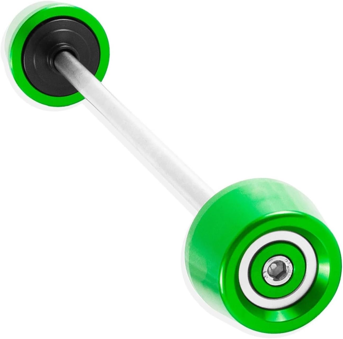 Motorcycle Front Axle Slider Wheel Crash Pads Protector For Ninja H2 For Ninja H2R For ZH2(Green Silver Green)