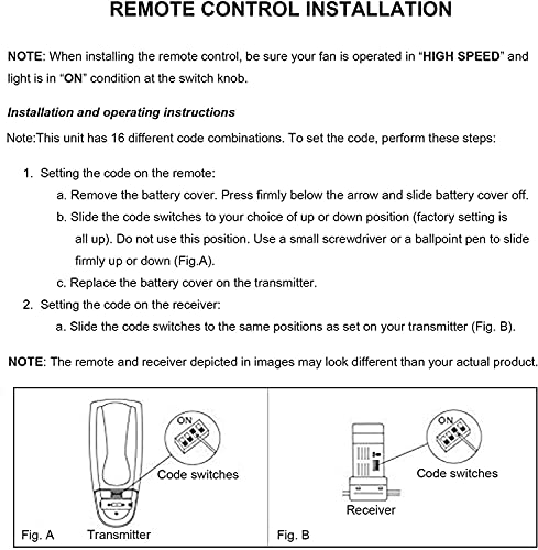 2-Pack 53T Ceiling Fan Remote Control Replacement For Hampton Bay, Hunter, Harbor Breeze, Fan28R Fan-53T 2Aazpfan-53T Kujce9103 Fan-11T K- 53T No Receiver #TOP5