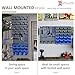 DancingSwan Wall Mounted Pegboard Tool Organizer: 44-Piece Storage Rack System with Adjustable Bins - Heavy Duty PP Material for Garage Workshop & Home DIY Projects - Space Saving Vertical Design for