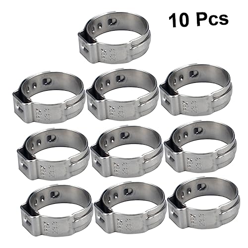 CRAFTHROU 10Pcs Braçadeiras De Mangueira De Aço Inoxidável Braçadeira De Mangueira Braçadeira De Tub