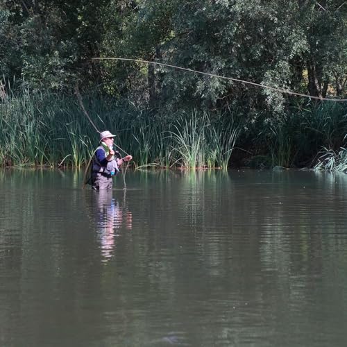 Proximitck Calças Waders de pesca para homens e mulheres, calças Wader de cintura respirável com bot