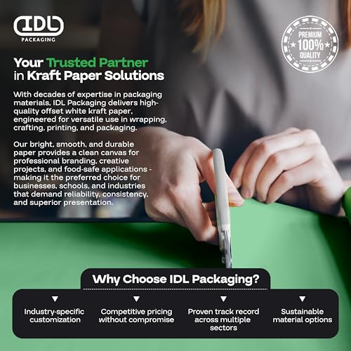 IDL Packaging Green Flower Wrapping Paper, 36"x1200" (100 feet) - USA-Made Premium 50lb Thick Bouquet Wrapping Paper - Elegant Flower Wrap Roll for Weddings, Ceremonies & Special Events by IDL Packaging - Used condition - Image 7
