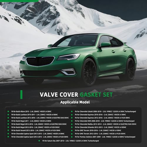 Image of Valve Cover Gasket Set VS50778R for Buick Allure /Lacrosse /Regal /Verano, for Chevy Captiva Sport /Equinox /Malibu /Orlando /Cobalt /HHR, for GMC Terrain, for Pontiac Solstice, 2008-2016, 2.0L 2.4L