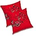 RADANYA Zestaw poszewek na poduszkę z nadrukiem z czerwonym zestawem szczurów, 2 sztuki - 50 x 50 cali