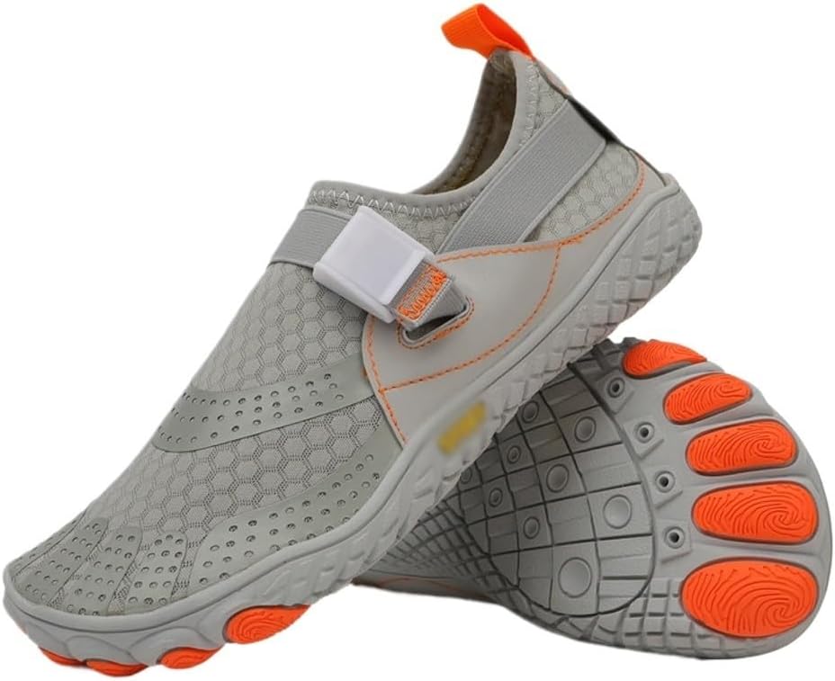 Five Finger Shoes Creek Tracing Shoes Water Wading Shoes Men's and Women's Diving Beach Shoes(39) Grey