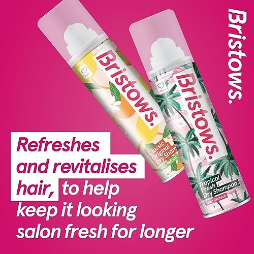 Bristows Tropical Fresh Dry Shampoo, Tropical Fragrance, Refreshes Hair Between Washes, Absorbs Excess Oil Without Drying Out Hair and Scalp, Vegan Friendly, 200 ml - Image 5