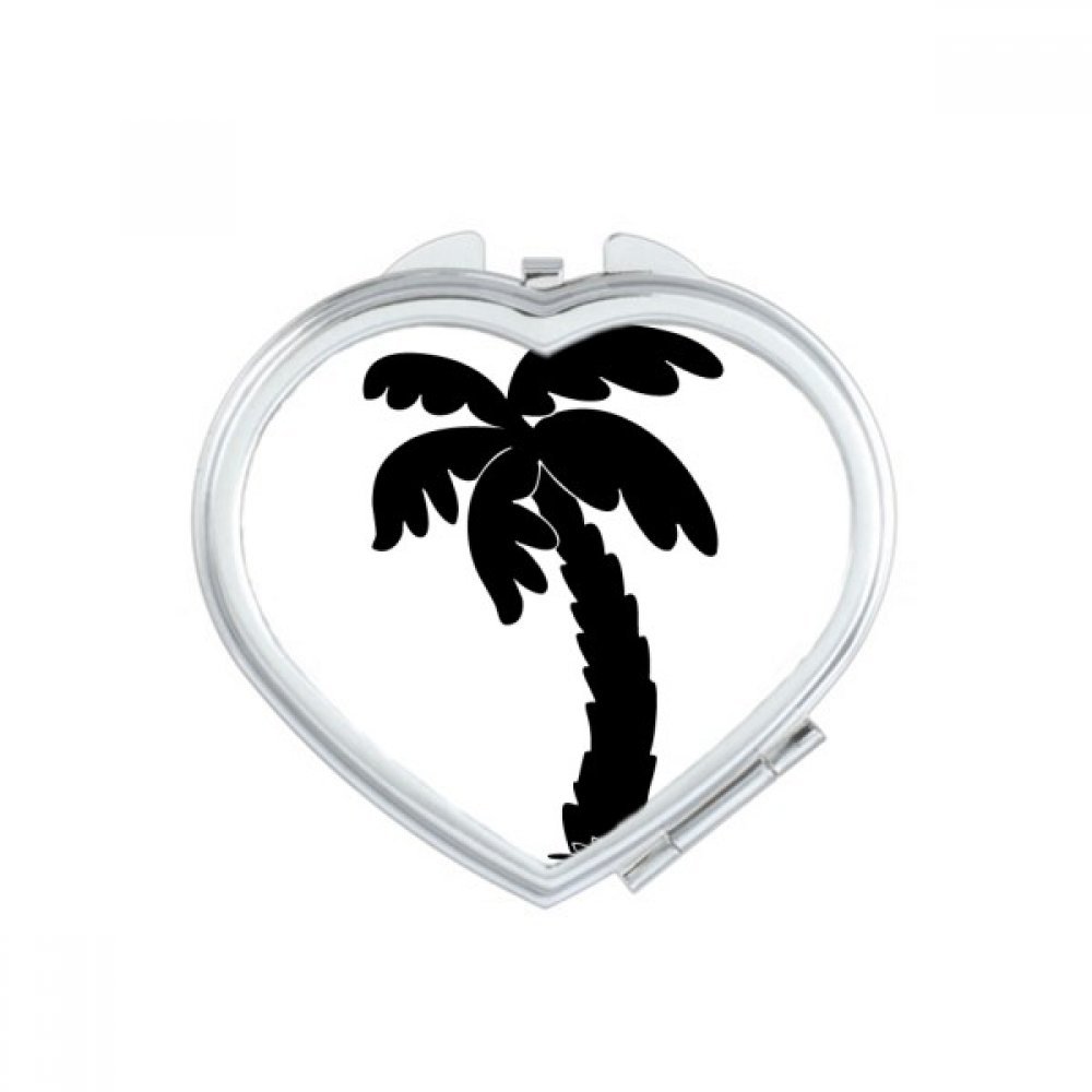Miroirs de poche à la main motif cœur de plage, une idée cadeau multicolor
