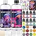 Produktbild POWZOO Epoxidharz mit Härter 1016 ml,Glasklar Gießharz Set Epoxidarz, Mit Farbe,Glitzer, holzstäbchen, Handschuhe, messbecher,1: 1 Verhältnis für Kunstprojekt, schmuckherstellung, Handwerk