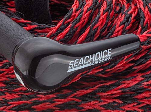 Seachoice Corda de esqui aquático, 22 m de comprimento, cabo de 30,5 cm com cabo de borracha