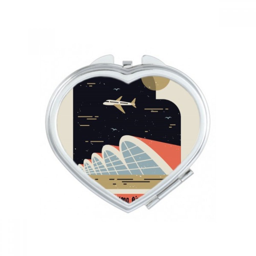 Miroir portable pour sac à main motif Bouddha multicolore de Hong Kong