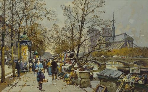 Affiche Paris la Rive Gauche sublimera votre salon avec la vue de Notre Dame
