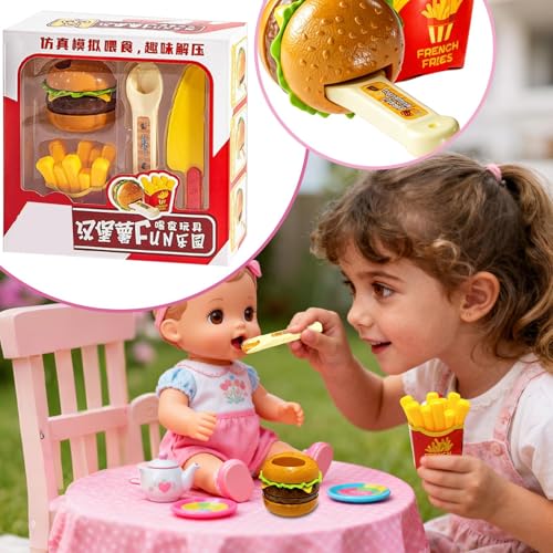 Kids Meals, Fake French Fries Toys, Fast Food Play Kitchen, Interactive Playtime Experience, Teaches Sharing Social Skills, Learning & Education Items, Colorful Set for Boys Girls Baby Student – Image 4