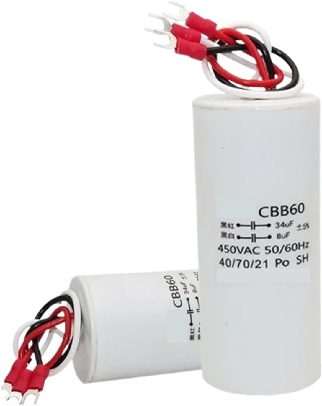 CBB60 34UF+8UF Three Wire Dual Capacitor 450V Electric Hoist Lifting Pole Motor Crane Starting Capacitor