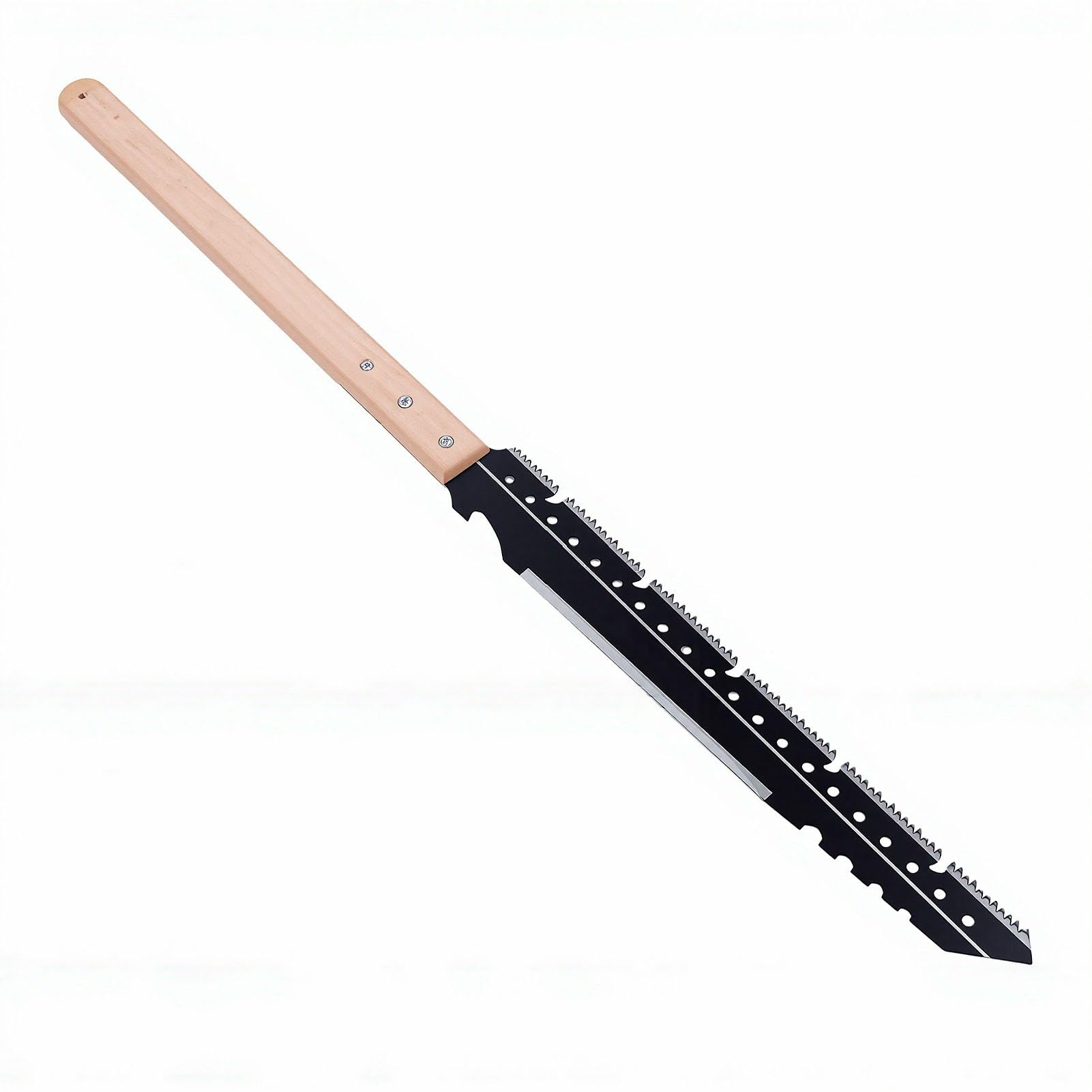 Eujgoov Scie à Main 440mm, Scie Japonaise avec Lame en Acier SK5 et étui en Cuir, pour élagage des Arbres, Jardinage et Travaux Extérieurs