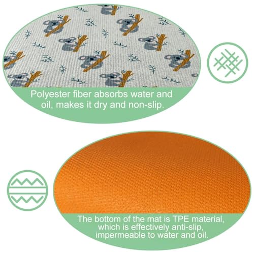 Alfombrilla de cocina absorbente y lavable con base antideslizante pack de 2 piezas 6
